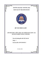 Liên hệ thực tiễn công tác kiểm soát quản trị nhân lực tại các doanh nghiệp việt nam