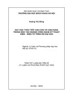 Tom tat: Dạy học theo tiếp cận CDIO và vận dụng trong đào tạo ngành công nghệ kỹ thuật điện  điện tử trình độ đại học