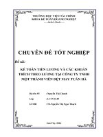 Kế toán tiền lương và các khoản trích theo lương tại công ty tnhh một thành viên dệt may tuấn hà