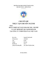 Hoàn thiện kế toán doanh thu, chi phí và xác định kết quả kinh doanh tại công ty tnhh whattax việt nam