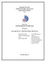 Tiểu luận chính trị quốc tế hiện đại đề tài quan hệ mỹ eu  nhật bản trong thế kỷ xxi