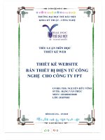 Tiểu luận môn học thiết kế web thiết kế website bán thiết bị điện tử công nghệ cho công ty fpt