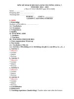 Mẫu g a tiếng anh 6, 7