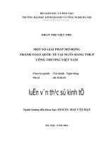 Một số giải pháp mở rộng thanh toán quốc tế tại ngân hàng tmcp công thương việt nam