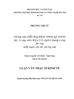 Nâng cao chất lượng thẩm định tài chính dự án vay vốn đầu tư tại ngân hàng công thương việt nam chi nhánh hà nội