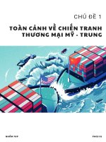 TOÀN CẢNH VỀ CHIẾN TRANH THƯƠNG MẠI MỸ - TRUNG