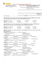 De thi thu thpt quoc gia 2018 mon tieng anh truong thpt yen lac 2 vinh phuc lan 3 co dap an