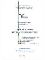 Tiểu luận môn học thiết kế web thiết kế website bán trái cây fruit store