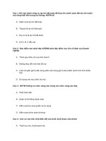 Câu hỏi ôn tập trắc nghiệm Nguyên Lí Tài Chính