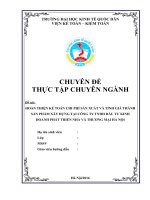Hoàn thiện kế toán chi phí sản xuất và tính giá thành sản phẩm xây dựng tại công ty tnhh đầu tư kinh doanh phát triển nhà và thương mại hà nội