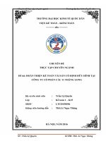 Hoàn thiện kế toán tài sản cố định hữu hình tại công ty cổ phần cầu 11 thăng long