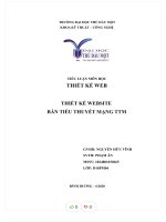 Tiểu luận môn học thiết kế web thiết kế website bán tiểu thuyết mạng ttm
