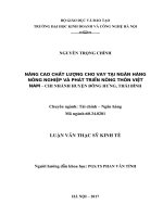 Nâng cao chất lượng cho vay tại ngân hàng nông nghiệp và phát triển nông thôn việt nam – chi nhánh huyện đông hưng, thái bình
