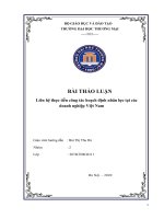 Liên hệ thực tiễn công tác hoạch định nhân lực tại một doanh nghiệp việt nam – liên hệ chiến lược, mục tiêu, cũng như cơ cấu, cách thức quản trị nhân lực của tập đoàn fpt