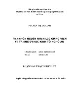 Phát triển nguồn nhân lực giảng viên tại trường đại học kinh tế nghệ an