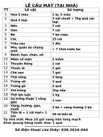 Lễ cầu mát lê giải hạn