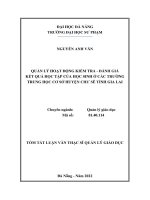 Quản lý hoạt động kiểm tra – đánh giá kết quả học tập của học sinh ở các trường trung học cơ sở huyện chư sê tỉnh gia lai 1