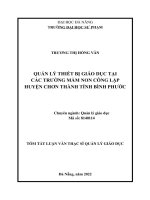 Quản lý thiết bị giáo dục tại các trường mầm non công lập huyện chơn thành tỉnh bình phước 1