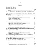 Chính sách mục tiêu lạm phát, khả năng áp dụng trong điều hành chính sách tiền tệ tại việt nam