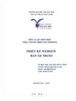Tiểu luận môn học thực hành thiết kế website thiết kế website bán xe moto