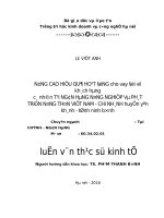 Nâng cao hiệu quả hoạt động cho vay đối với khách hàng cá nhân tại ngân hàng nông nghiệp và phát triển nông thôn việt nam   chi nhánh huyện yên khánh   tỉnh ninh bìnhư