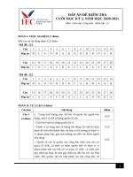 Đáp án cuối kì ii gdcd 12