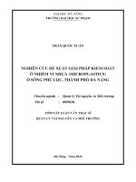 Nghiên cứu đề xuất giải pháp kiểm soát ô nhiễm vi nhựa (microplastics) ở sông phú lộc, thành phố đà nẵng 1