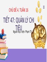 HDTN 7 Tiết 47 Quản lý chi tiêu