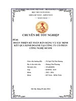 Hoàn thiện kế toán bán hàng và xác định kết quả kinh doanh tại công ty cổ phần công nghệ sicom