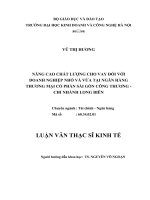 Nâng cao chất lượng cho vay đối với doanh nghiệp nhỏ và vừa tại ngân hàng thương mại cổ phần sài gòn công thương   chi nhánh long biên