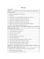 Nâng cao chất lượng tín dụng tại ngân hàng phát triển việt nam