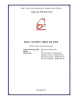 Báo cáo môn thiết kế web đề tài trang web bán bánh ngọt