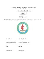 Tính giáo dục trải nghiệm từ tác phẩm văn học Totto chan, cô bé bên cửa sổ