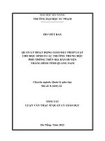 Quản lý hoạt động giáo dục pháp luật cho học sinh ở các trường trung học phổ thông trên địa bàn huyện thăng bình tỉnh quảng nam 1