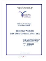 Tiể ậ u lu n môn học thiết kế website thiết k website ế bán sách cho nhà sách xyz