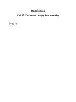 Bài tiểu luận: Tìm hiểu về công cụ Benchmarking