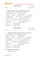 Bai tap thi hien tai don mon tieng anh lop 6