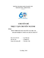 Hoàn thiện kế toán nguyên vật liệu tại doanh nghiệp tư nhân xây dựng thảo vũ