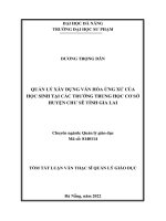 Quản lý xây dựng văn hóa ứng xử của học sinh tại các trường trung học cơ sở huyện chư sê tỉnh gia lai 1