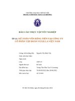 BÀI THỰC TẬP TỐT NGHIỆP AC13 KẾ TOÁN VỐN BẰNG TIỀN HOÀN CHỈNH