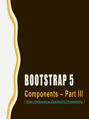Bootstrap 5 08 components part iii