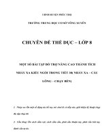 Skkn một số bài tập bổ trợ nâng cao thành tích nhảy xa kiểu ngồi trong tiết 38( nhảy xa – cầu  lông – chạy bền)