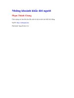 Những khoảnh khắc đời người   phạm thành chung