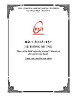 Thực hiện adc hiện thị lên led 7 thanh và đọc giá trị các kênh