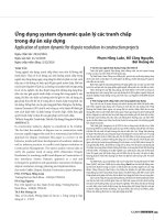 Ứng dụng system dynamic quản lý các tranh chấp trong dự án xây dựng