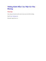 Những khởi đầu của một gã tha hương   yên sơn