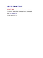 Như là cổ tích   nguyễn một