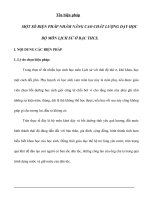 Skkn một số biện pháp nhằm nâng cao chất lượng dạy học