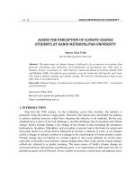 Assess the perception of climate change students at Hanoi Metropolitan University