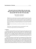 Tích hợp giáo dục kĩ năng sống cho học sinh tiểu học trong dạy học hoạt động nói và nghe – bộ sách kết nối tri thức với cuộc sống